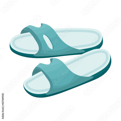 Sandal vector cartoon icon. Vector illustration flipflop on white background. Isolated cartoon illustration icon of sandal.