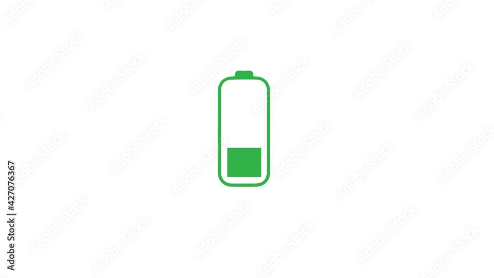Eco battery charging vector animation 4K Eco battery charging vector animation 4K