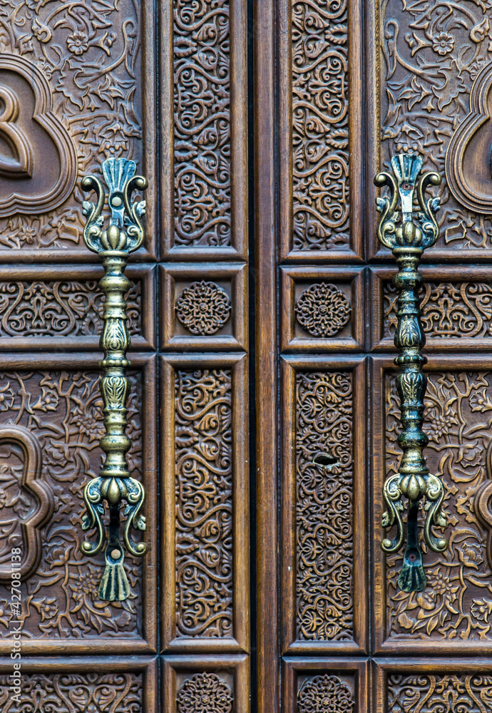 detail of the door of the temple