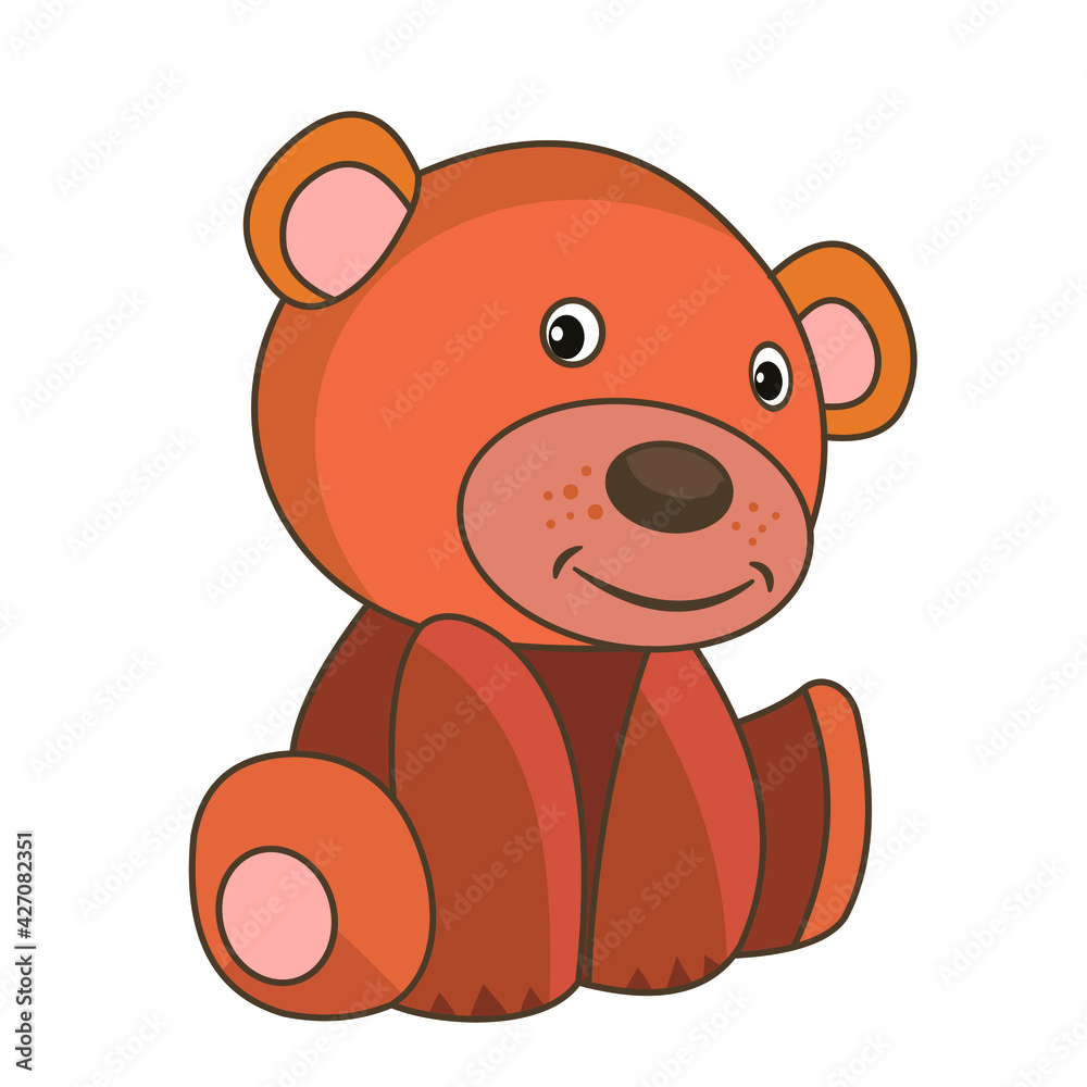 Funny animals. Vector image of cartoon characters, bear. Funny animals. Vector image of cartoon characters, bear.