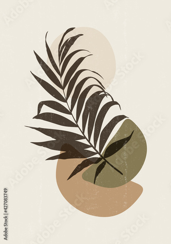 Botanical vintage print boho minimalist wall art abstract home decor