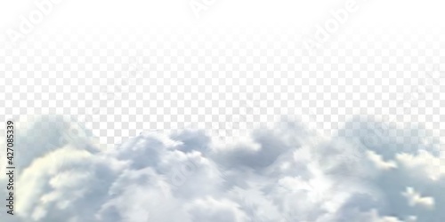 Wallpaper Mural Vector realistic isolated cloud sky for template decoration and covering on the transparent background
