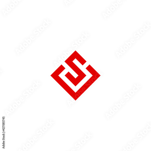 letter SV logo design vector