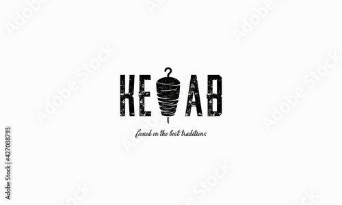 Vector creative labels for Turkish and Arabian fast food restaurant. Doner kebab logo templates. . Vector illustration