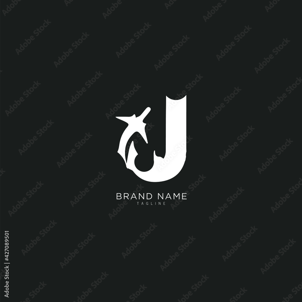 Alphabet letter Initial J logo and JJ logo vector design, favicon, minimal, creative, symbol, sign, monogram, template, logotype, name, brand, startup, company, premium business typeface.