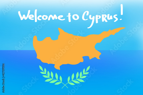 Welcome to Cyprus logo. Wel...