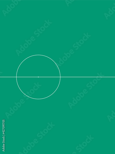 Soccer field, template for your poster. Isometric projection. Vector background