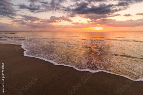 pastel beach sunrise