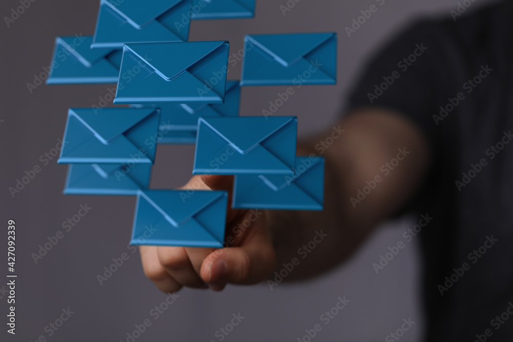 email marketing concept, send e-mail or newsletter. email marketing concept, send e-mail or newsletter.