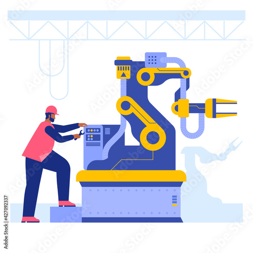 Industrial maintenance Robotics expert character