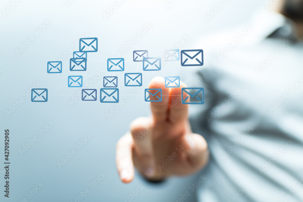 email marketing concept, send e-mail or newsletter. email marketing concept, send e-mail or newsletter.