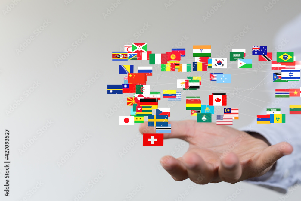 National flags of the countries 3d National flags of the countries 3d