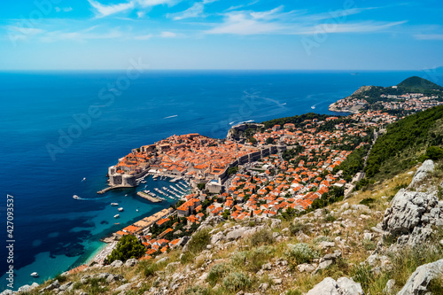 Croatia, Gorgeous view over old town of Dubrovnik