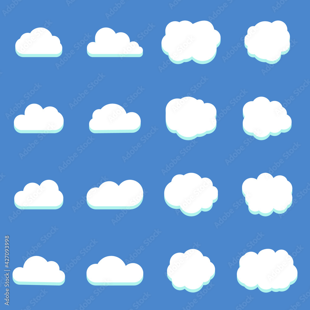 Set of clouds in the blue sky