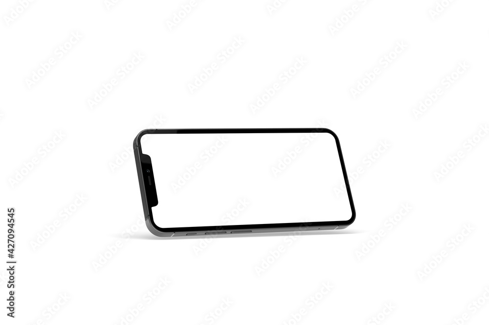 smartphone With Blank Screen in 3d smartphone With Blank Screen in 3d