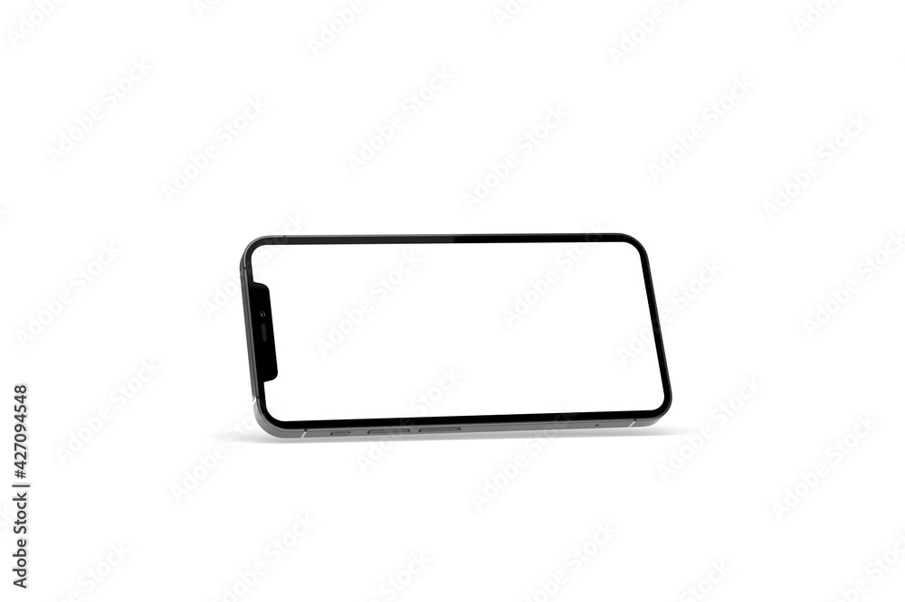 smartphone With Blank Screen in 3d smartphone With Blank Screen in 3d
