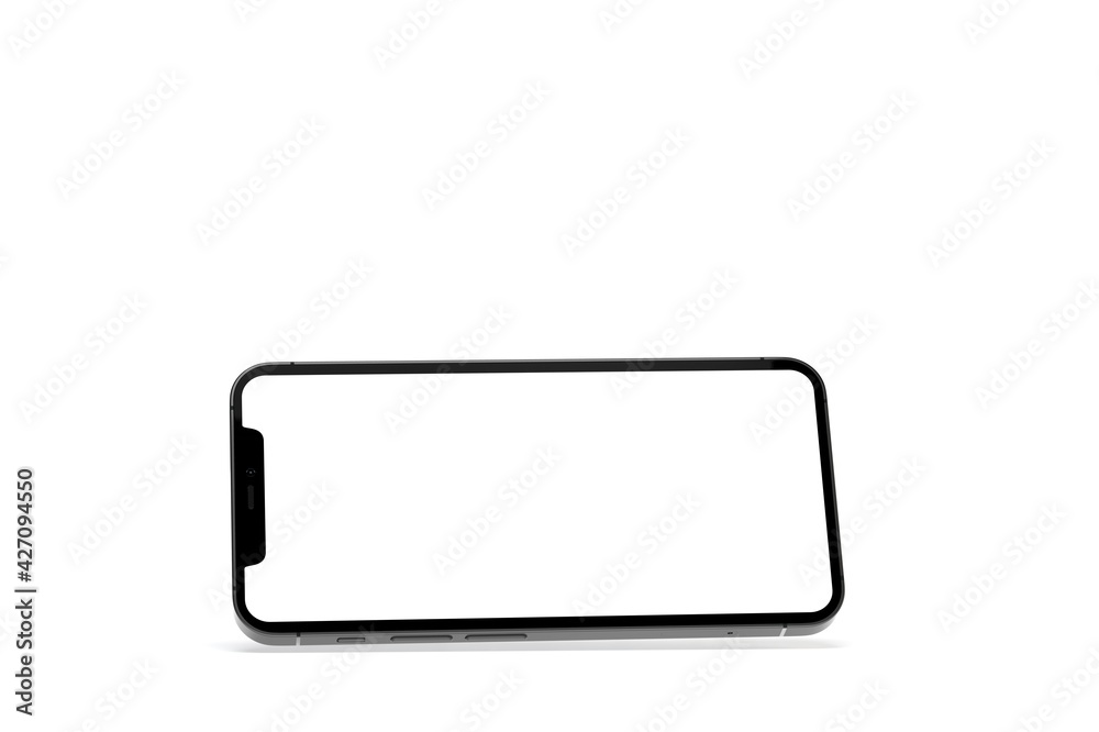 smartphone With Blank Screen in 3d smartphone With Blank Screen in 3d
