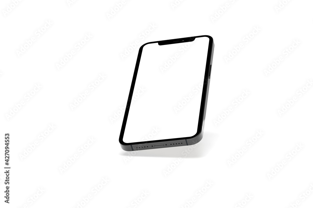 Naklejka premium smartphone With Blank Screen in 3d