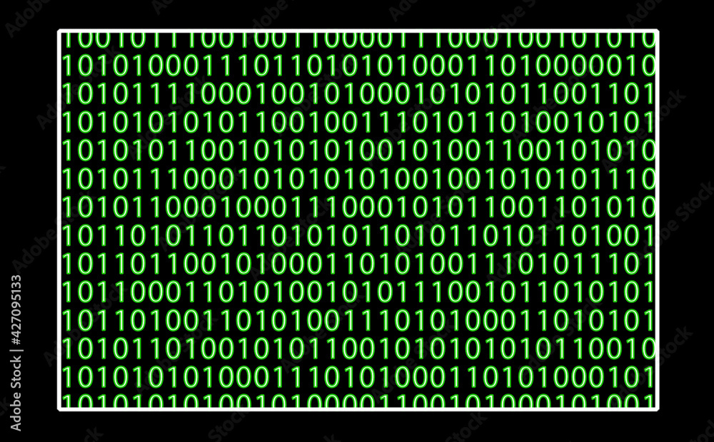 Binary code.Binary code background.Binary system.Green binary code ... image.