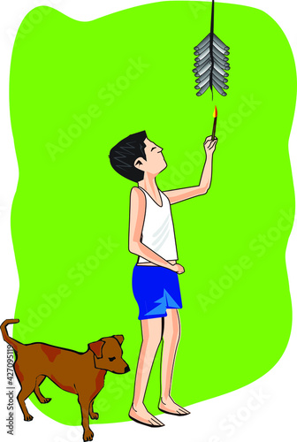 Sri Lanka Traditional Sinhala and Tamil New Year Celebrations -burning firecrackers