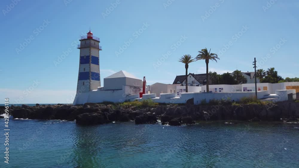 View of Santa Marta lighthouse of Cascais, in Portugal. View of Santa Marta lighthouse of Cascais, in Portugal.