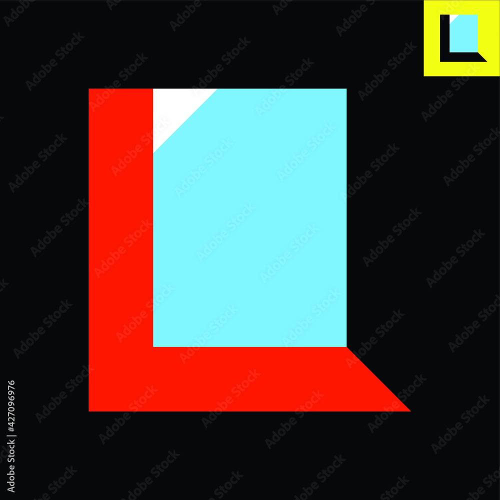 Letter L Logo. Letter L monogram logo design in Bauhaus art style. Vector logo in Eps 8. Letter L Logo. Letter L monogram logo design in Bauhaus art style. Vector logo in Eps 8.