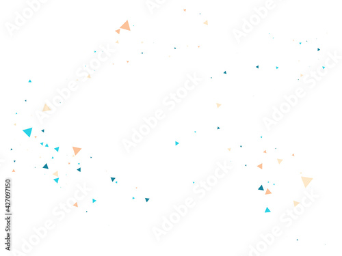 Triangle Explosion Confetti. Exploded Star Design. Textured Data