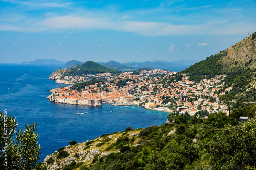 Croatia, Gorgeous view over old town of Dubrovnik