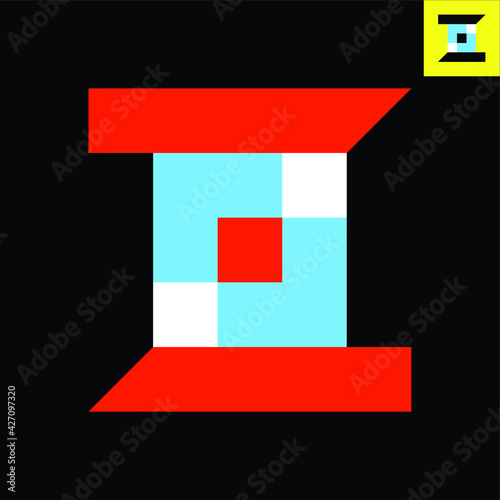 Letter Z Logo. Letter Z monogram logo design in Bauhaus art style. Vector logo in Eps 8.
