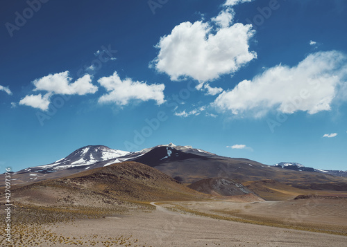 landscape in Chile with sky and clouds