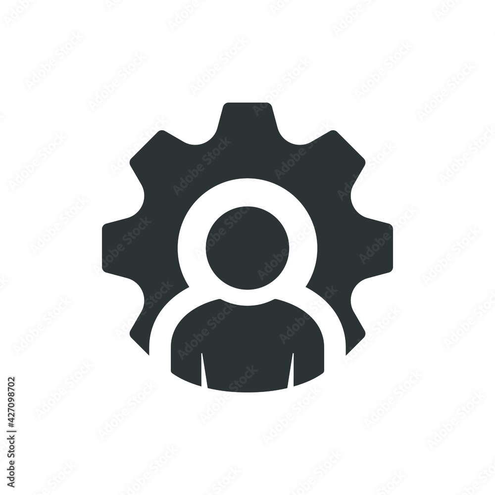 Employee management icon. Company leader, supervisor, manager icon Employee management icon. Company leader, supervisor, manager icon