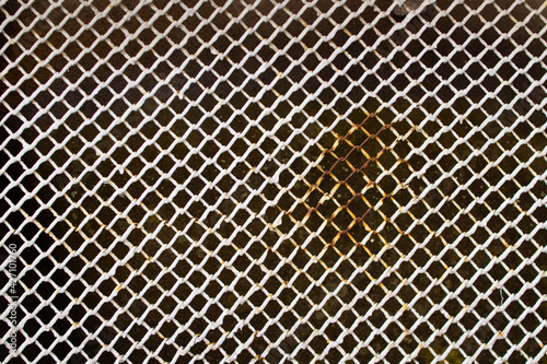 Fine grill with rusty stain background image texture 