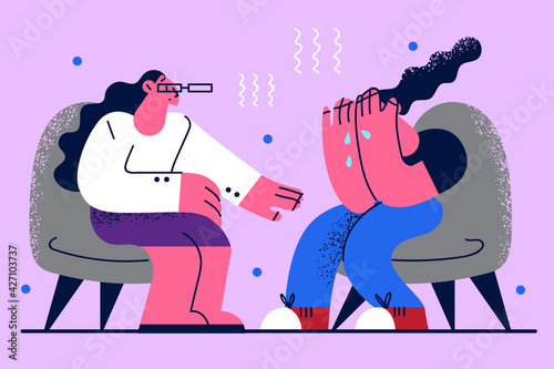 Psychotherapist help and assistance concept