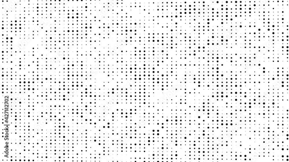 Digital halftone dots grid moving up, concept for digital technology background seamless loop.