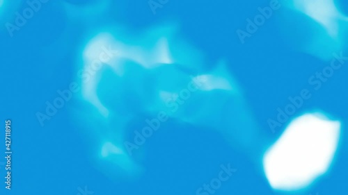 Simple, smooth and abstract animation with monochromatic blue globules in fluid motion. Moving shapes looped seamless.
