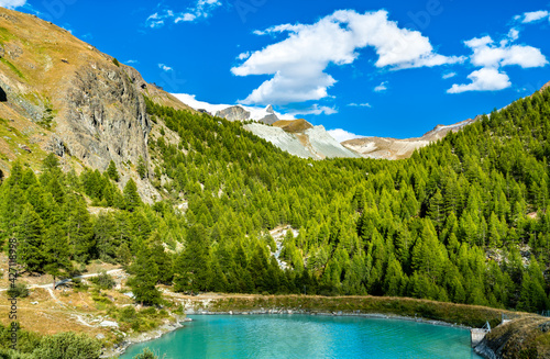 Mosjesee lake near Zermatt in Switzerland photo