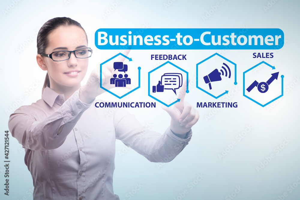 Business to customer concept with business people Business to customer concept with business people