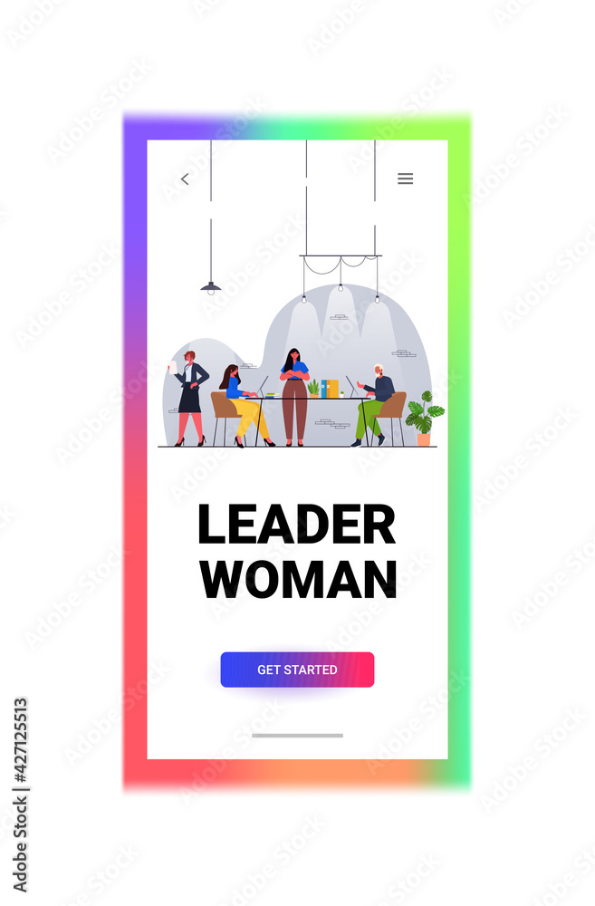 businesswoman leader working with businesspeople team teamwork concept modern office interior businesswoman leader working with businesspeople team teamwork concept modern office interior