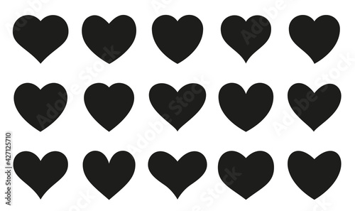 Bild auf Leinwand Love symbol icon set