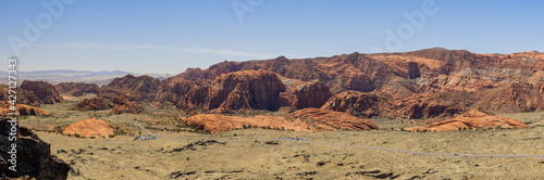 Sunny landscape of the Snow Canyon State Park