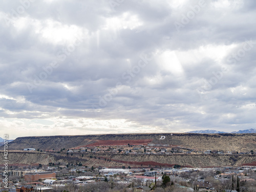 Aerial view of the cityscape of St George