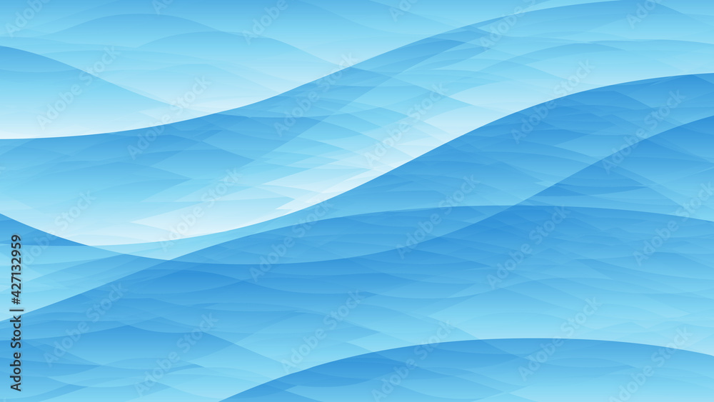 Abstract blue water waves background. Vector illustration