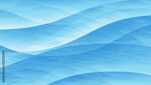 Abstract blue water waves background. Vector illustration © polygraphus