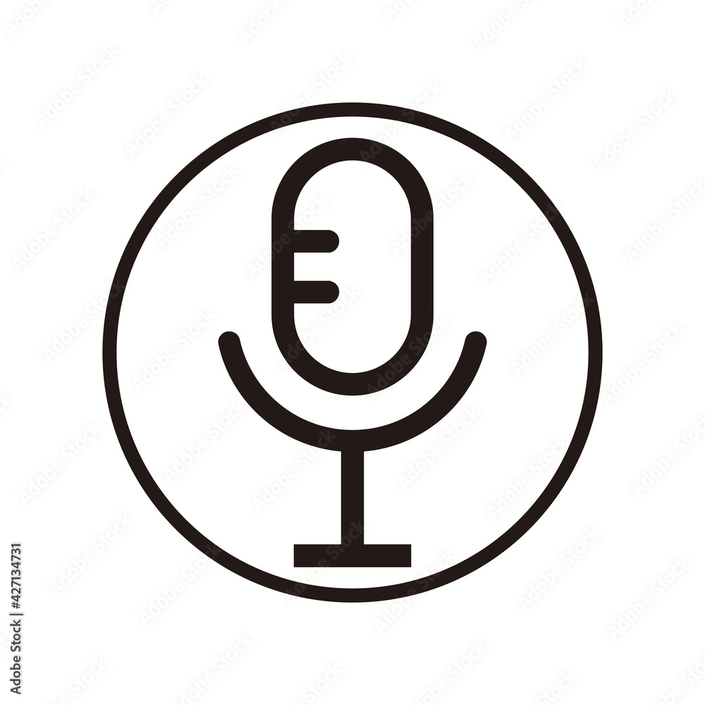 Mic icon vector illustration sign
Mic icon vector illustration sign