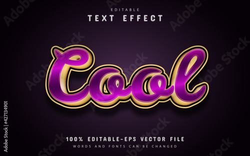 Cool purple text effect editable