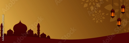 Islamic theme background design free vector