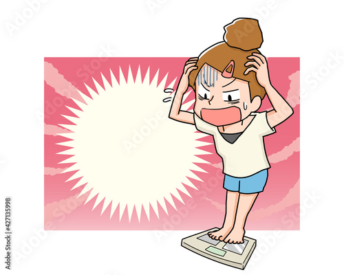 体重が増えてショックな女性