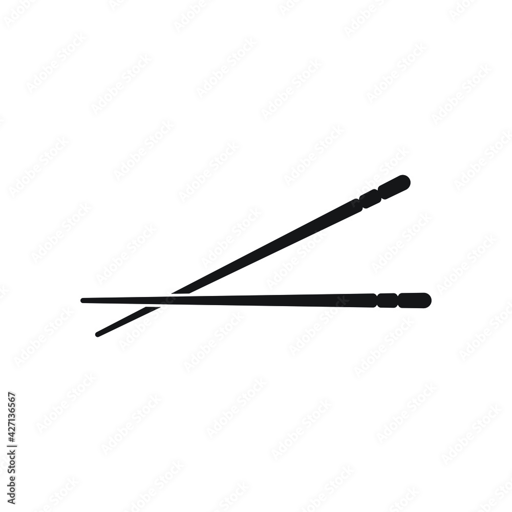 Chopstick icon design. isolated on white background
