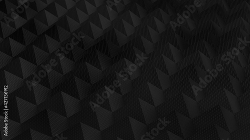 Black Cube Background Wall. 3D illustration. 3D CG.High resolution.