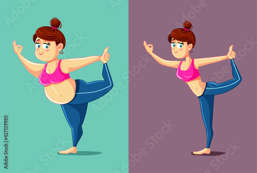 Body Transformation with Exercise and Healthy Eating